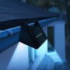 Solární světlo na okap - 6 studených bílých SMD LED - černé