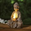 Solární Buddha - 1 LED - 12,5 x 8,5 x 19 cm - 2 druhy