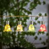 Závěsné solární květiny – 4 druhy – 3 teplé bílé LED – 17,5 x 9,5 cm