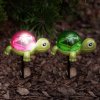 Zahradní solární lampa - želva - bílá LED - 10 x 6 x 15 cm