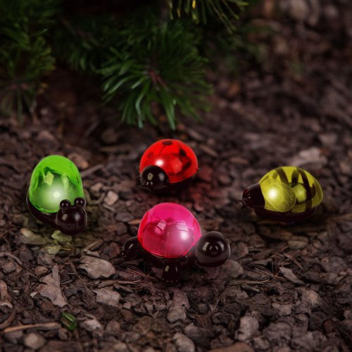 Solární dekorace s klipem – želva, včela, šnek, beruška – 10 x 6 x 14 cm – bílá LED