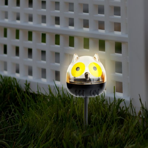 LED solární lampa – sova – studená bílá – žlutá – 150 x 50 x 50 mm
