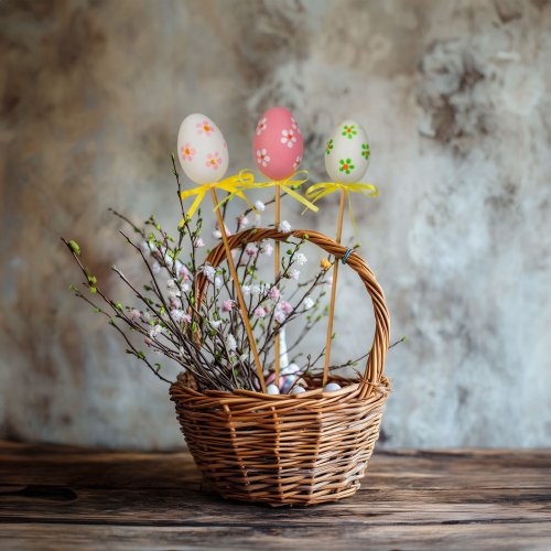 Velikonoční dekorace – sada vajíček – zapichovací – 6 druhů – 4 cm – 6 ks / balení