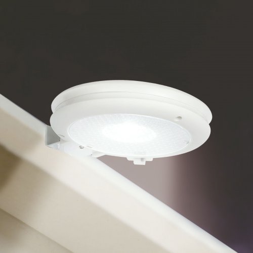 Solární světlo na okap - 3 studené bílé SMD LED - bílá - 11 x 2,6 cm