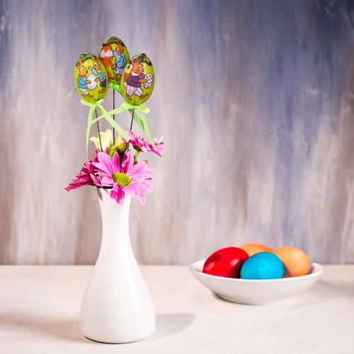 Velikonoční dekorace – sada vajíček – zapichovací – 21 cm – 6 ks / balení
