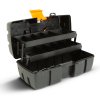 Otevřená taška na nářadí s podnosem – dvojitý podnos – plast – 31 x 18 x 14 cm