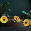 Solární světelný řetěz – květ – 2 m – 20 teplých bílých LED