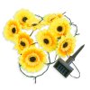 Solární světelný řetěz – květ – 2 m – 20 teplých bílých LED