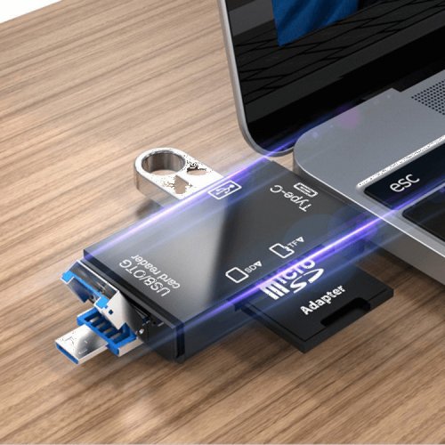 USB-C – USB-A čtečka karet pro microSD