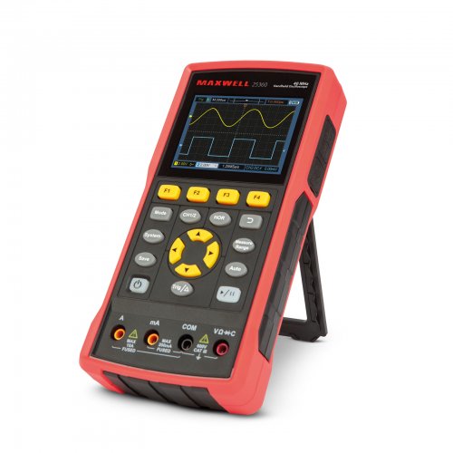 Ruční osciloskop – s akumulátorem – 3,5" barevný LCD – AC/DC, 400 V, 40 MHz, 2 kanály, 8K/4K