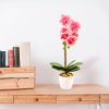 Umělá rostlina dekorace - orchidej - růžová - 48 cm