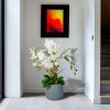 Umělá rostlina dekorace – orchidej – bílá – 83 cm