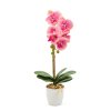 Umělá rostlina dekorace - orchidej - růžová - 48 cm
