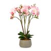 Umělá rostlina dekorace – orchidej – růžová – 58 cm