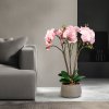 Umělá rostlina dekorace – orchidej – růžová – 58 cm