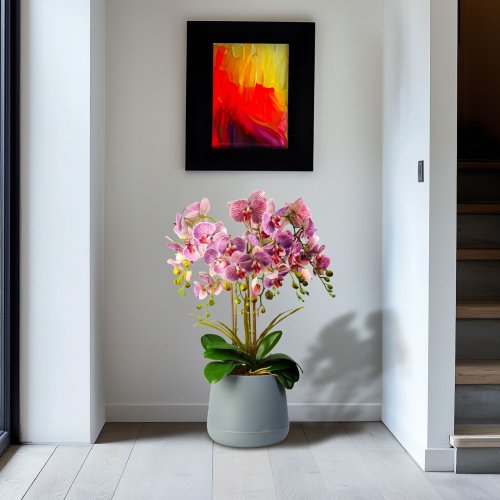 Dekorace muréna - orchidej - fialová - 83 cm