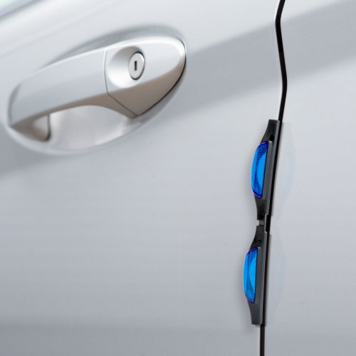 Univerzální ochrana na dveře - modrá, reflexní - 2 ks / balení