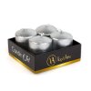 Sada svíček - stříbrná, bez vůně - 4 x 45 g