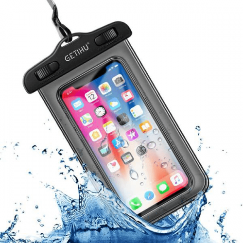 Vodotěsné pouzdro na telefon Černé