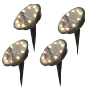 Zapuštěné solární zahradní LED světlo, 10 LED 4 ks