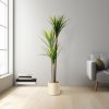 Umělá rostlina dekorace - Dracaena Marginata - zelená - 1,2 m