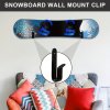 Sada 2 univerzálnych oceľových držiakov na snowboard na stenu