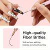5 ks růžových/černých štětců na Nail Art – dlouhé štětce pro detailní zdobení nehtů, ideální pro gelovou manikúru a jemné vzory