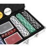 Pokerová sada – žetony, karty, kovové pouzdro