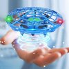 UFO dron létající dětská hračka – s LED světlem, na baterii – 11 x 11 x 4 cm