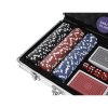 Pokerová sada – žetony, karty, kovové pouzdro