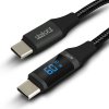 Datový kabel - Type-C / Type-C - s indikátorem výkonu - černý - 1 m - 3 A - 60 W