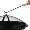 Zahradní gril s poklicí – 56 cm – černý