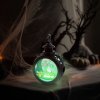 Halloweenská svítící dekorace – dýně – závěsná – LED – 8,5 x 13,5 cm