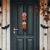 Halloweenská dekorace – dýně – závěsná – dřevěná – 62 x 13 cm