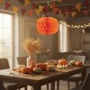 Podzimní dekorace – lampionová dýně – papír – 30 cm