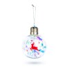 Vánoční LED koule - RGB LED - průhledná - plast - 8 cm - 3 x LR4