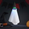 Halloweenská osvětlená dekorace – duch – závěsná – RGB LED – 70 x 50 cm