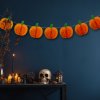 Halloweenská dekorace – dýňová lampionová girlanda – papír – 2 m