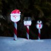 Vánoční solární lampa – LED – Santa Claus, sněhulák, tučňák – 36,5 x 6 x 6 cm