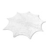 Halloweenová dekorace – pavučinová podložka – stříbrná – Ø37 cm – plast