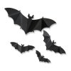 Halloweenská dekorace – sada netopýrů – samolepicí – černá – 30 ks / balení