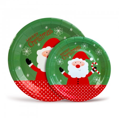 Sada papírových talířů – Mikuláš – 16,5 / 23 cm – 12+12 ks / balení