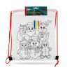 Vybarvovací vak na přezůvky – se 4 fixy – 33 x 27 cm – 2 druhy