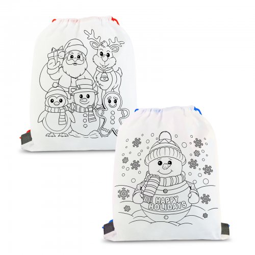 Vybarvovací vak na přezůvky – se 4 fixy – 33 x 27 cm – 2 druhy