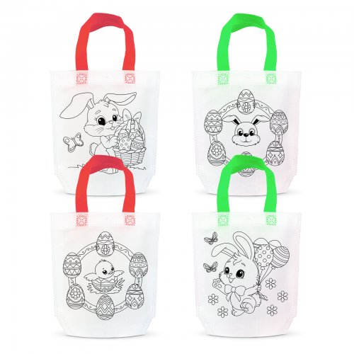 Taška na vybarvení – se 4 fixy – 24 x 22 cm – 4 druhy