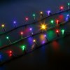 Světelný řetěz – 5 m – barevný – 100 LED – 220–240 V – 6 W – zelený kabel
