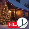 Světelný řetěz - 50 m - barevný - 1000 LED - 220-240V - 9W - zelený kabel