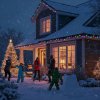 Světelný řetěz - 50 m - barevný - 1000 LED - 220-240V - 9W - zelený kabel