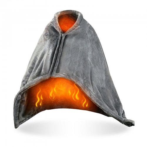 Vyhřívaná USB deka – 150 x 80 cm – 40–52 °C – šedá