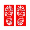 Vánoční dekorace – sada šablon na otisky nohou – plast – 30,5 x 14 cm – 4 ks / balení